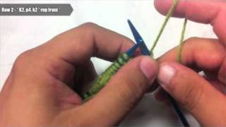 How to Knit The 4Stitch Cable [upl. by Idalla]