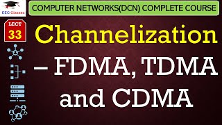 L33 Channelization – FDMA TDMA and CDMA  Data Communication Network Lectures in Hindi [upl. by Ahsekin]