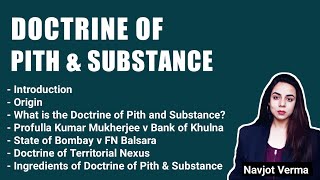 Doctrine of Pith and Substance  Doctrine of Territorial Nexus  FN Balsara  Case Laws [upl. by Atilemrac797]