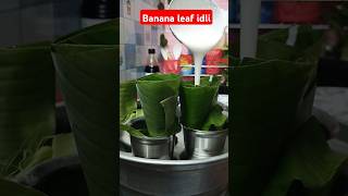 Banana leaf idly cone idly food cooking nature healthy food idlyrice smallbites [upl. by Ailil830]