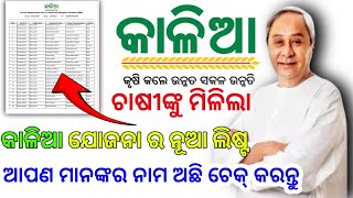 ଚାଷୀଙ୍କୁ ମିଳିଲା କାଳିଆ ଯୋଜନା ର ନୂଆ ଲିଷ୍ଟ  Farmer new list in kalia yojana 2024 [upl. by Redwine947]