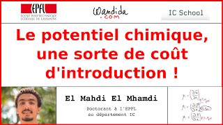 Le potentiel chimique une sorte de coût dintroduction  El Mahdi El Mhamdi [upl. by Assetniuq]