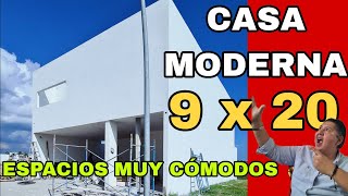 CASA MODERNA de 9X20 con RECAMARA en planta BAJA [upl. by Oiragelo599]