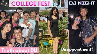 Fest at Venky DU😍  DJ Night at College🎉  Are DU fests worth the hype🤔  Lovisha Makhija [upl. by Aivataj]