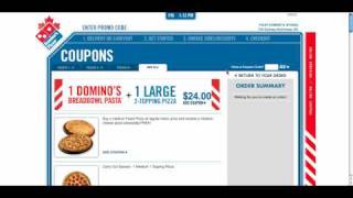 Dominos Pizza  How to Order Using Online Coupons [upl. by Aimahc151]