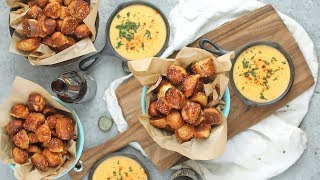 Homemade Pretzel Bites with a Beer Cheese Dipping Sauce  The Inspired Home [upl. by Essilec870]