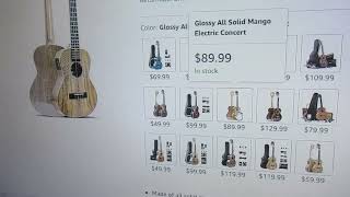 Ukulele Deals on Amazon 49 Glossy Concert 99 All Solid Tenor [upl. by Chloette]