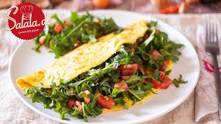 Omelette mit Rucola und Tomate lecker und schnell selber machen I Low Carb Rezept [upl. by Jayson]