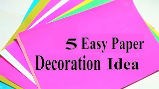 5 Easy Paper Decoration Ganesh Chaturthi Durga Puja Dussehra Christmas New Year Decoration Idea [upl. by Otrebide]