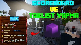 MİNECRAFT  RESİMLİ SCOREBOARD VE TABLİST YAPIMI  İTEMSADDER PLUGİN [upl. by Diella]