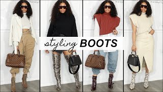 HOW TO STYLE BOOTS FOR FALLWINTER 7 full looks [upl. by Buyers437]