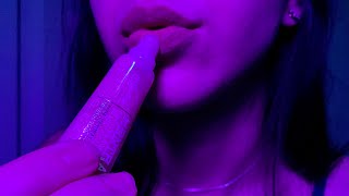 ASMR  Lip gloss application  mouth sounds  rambles 💄 👄 [upl. by Esinek285]