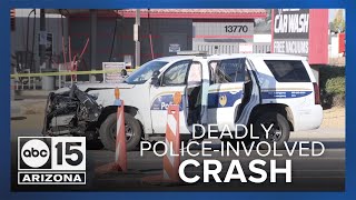 Phoenix officer involved in deadly crash near 35th Avenue and Thunderbird Road [upl. by Eidnak]