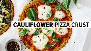 CAULIFLOWER PIZZA CRUST  best lowcarb  keto pizza crust [upl. by Amorita]