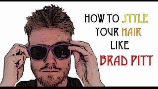 HOW 2 CUT YOUR OWN HAIR LIKE BRAD PITT  DIY FAUX HAWK [upl. by Anahsat549]