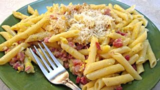 Pasta Carbonara  Easy Italian Pasta Recipe  PoorMansGourmet [upl. by Yatnohs]