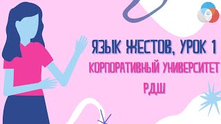 Язык жестов урок 1  Корпоративный университет РДШ [upl. by Ihsakat]