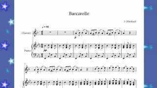 Barcarolle Jacques Offenbach Clarinet  Piano [upl. by Roderic]