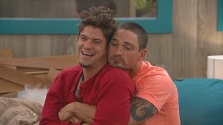 Big Brother  Caleb and Zach Cuddle  Live Feed Highlight [upl. by Neelra]