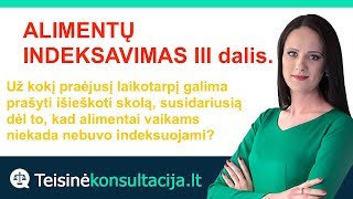 Alimentų indeksavimas III dalis  Teisinėkonsultacijalt [upl. by Yrocaj131]