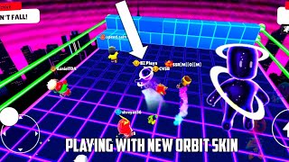 PLAYING WITH NEW ORBIT SKIN  STUMBLE GUYS MOBILE GAMEPLAY  FUNNY GAMEPLAY [upl. by Nemzzaj]