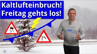 Kaltlufteinbruch Sturm Schnee und Graupelgewitter  Freitag gehts los [upl. by Kelula522]