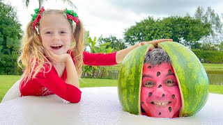 Nastya and Watermelon with a fictional story for kids [upl. by Aldas122]