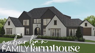 Bloxburg  Suburban Family Farmhouse  House Build [upl. by Collie]