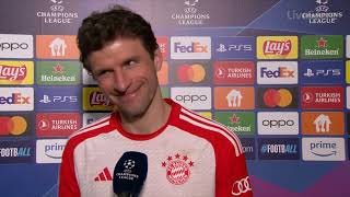 quotWE ARE BACK IN THE RACEquot 👀🏆 Thomas Muller on Tonights Win Being a Turning Point for Bayern [upl. by Shapiro103]