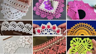 UNIQUE and elegant Border Lace Crochet Patterns for all things lacesample viral trending beauty [upl. by Anneiv]