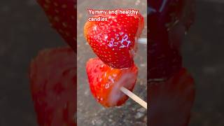 Yummy and healthy strawberry candies candies recipe ytshorts trending [upl. by Nitfa]