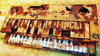 Restoration old destroyed electronic Piano  Restore piano music tools with integrated games Organ [upl. by Anawek]