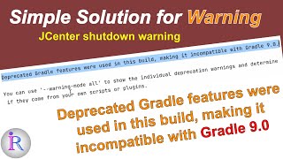 Fix quotDeprecated Gradle features were used in this build making it incompatible with Gradle 90quot [upl. by Callum]