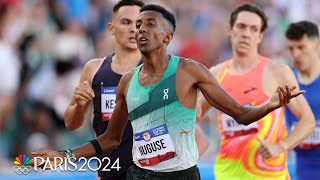 Yared Nuguse edges out Hobbs Kessler for 1500m semifinal win at Olympic Trials  NBC Sports [upl. by Alene]