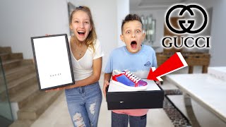 Customizing GUCCI Shoes and Giving them Away [upl. by Reckford]