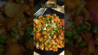 Soya chilli🤤shorts soyabean soyachilli youtubeshorts [upl. by Reffinnej]