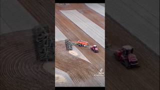 Massive Case Tractor and seeder sowing wow amazing fyp tractor satisfying farming case [upl. by Frulla718]