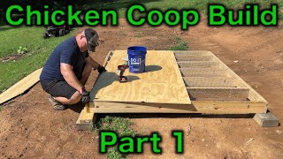 7x8 Chicken Coop Build using 2x4 Basics Shed Kit 90192MI  Part 1 [upl. by Jentoft]