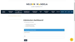 How to check Nelson Mandela University application status  NMU application status [upl. by Materi84]