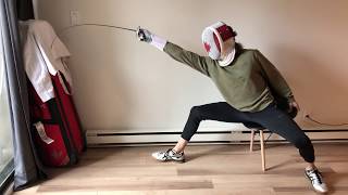 Seated Lunge Drill  Fencing Tutorial Foil Epee Saber [upl. by Merrilee]