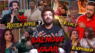 BIGGBOSS18 SALMAN WKD VAAR WHO IS ROTTEN APPLE ❓ VIVIAN DIGVIJAY AVINASH RAJAT VS KARAN😲 ALICE OUT [upl. by Eillim]