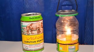 cara membuat lentera dari botol dan kaleng bekas [upl. by Ronaele]