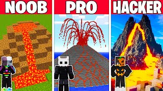 NOOB vs PRO vs HACKER EN UZUN YANARDAĞ YAPI KAPIŞMASI  Minecraft [upl. by Hastings41]