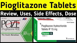 Pioglitazone 15 mg 30 mg Uses in Hindi  Pioglitazone Mechanism of Action Side Effects Dose [upl. by Naeloj603]