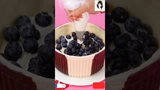 Chocolate Caramel Strawberry Blueberry Kiwi Mango Mix Fruit Cake cakedecorating satisfyingvideos [upl. by Wenz387]