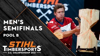 STIHL TIMBERSPORTS® Mens Semifinals 2021  Pool B [upl. by Noirred]