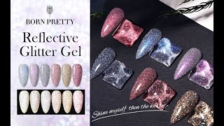 Reflective Glitter Gel Polish Set Amazon I BORN PRETTY [upl. by Hgielyk]