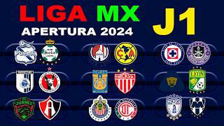 FECHAS HORARIOS Y CANALES PARA LA JORNADA 1 DE LA LIGA MX APERTURA 2024 [upl. by Addiel]