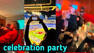 Inside Taylor Swifts celebration party after the Chiefs won AFC championship [upl. by Eiddet]