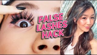 FALSE LASHES HACK  Applying UNDER Your Lashes [upl. by Naimaj]